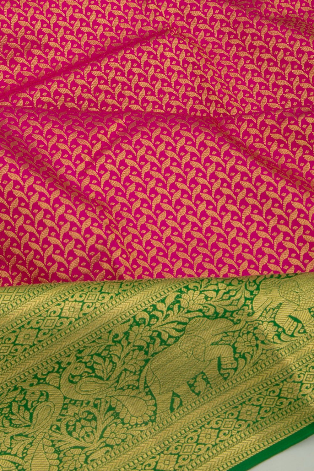 Taranga Kanchi Silk Brocade Dark Pink Saree