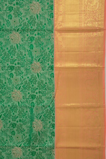 Taranga Kanchi Silk Brocade Green Saree