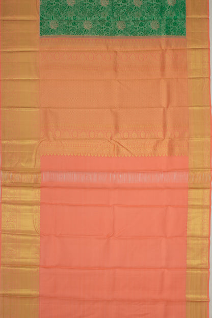Taranga Kanchi Silk Brocade Green Saree