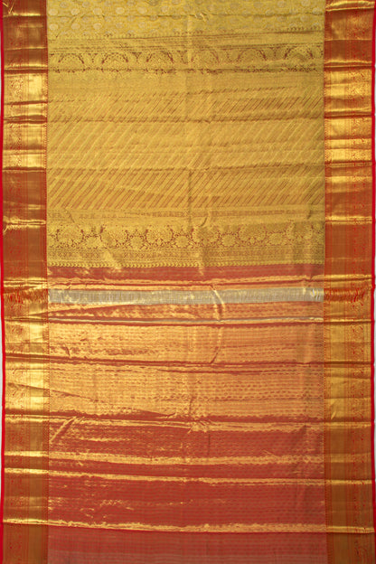 Taranga Kanchi Silk Tissue Brocade Gold Saree