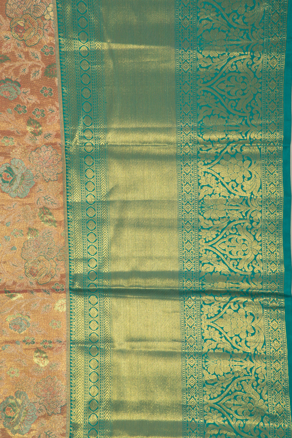 Taranga Kanchi Silk Tissue Brocade Orange Saree