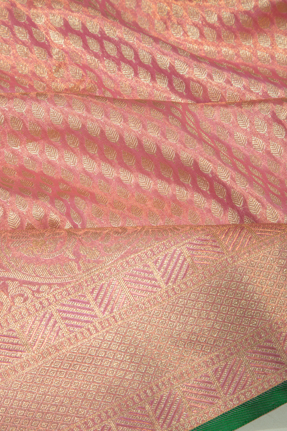 Taranga Kanchi Silk Tissue Brocade Pink Saree