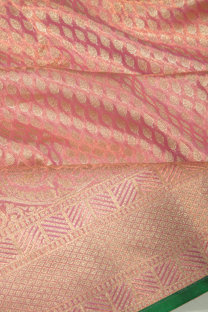Taranga Kanchi Silk Tissue Brocade Pink Saree