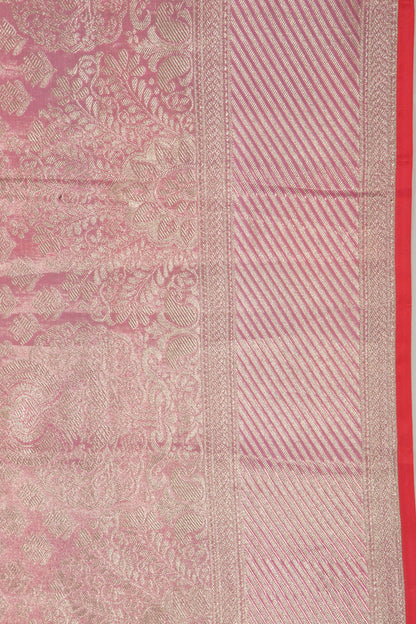 Taranga Kanchi Silk Tissue Brocade Pink Saree