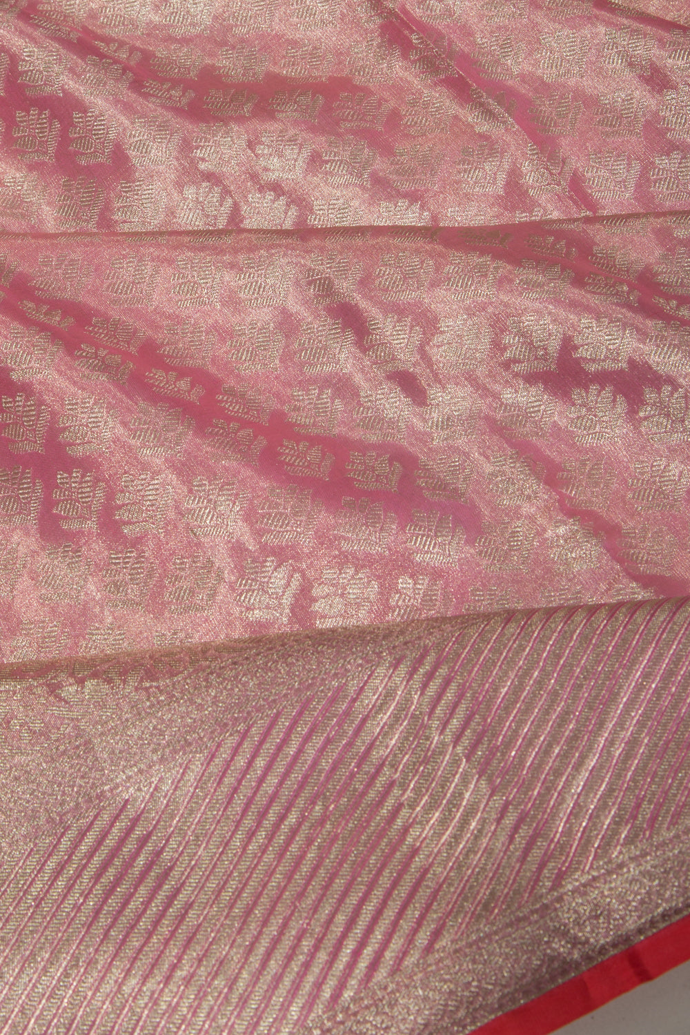 Taranga Kanchi Silk Tissue Brocade Pink Saree