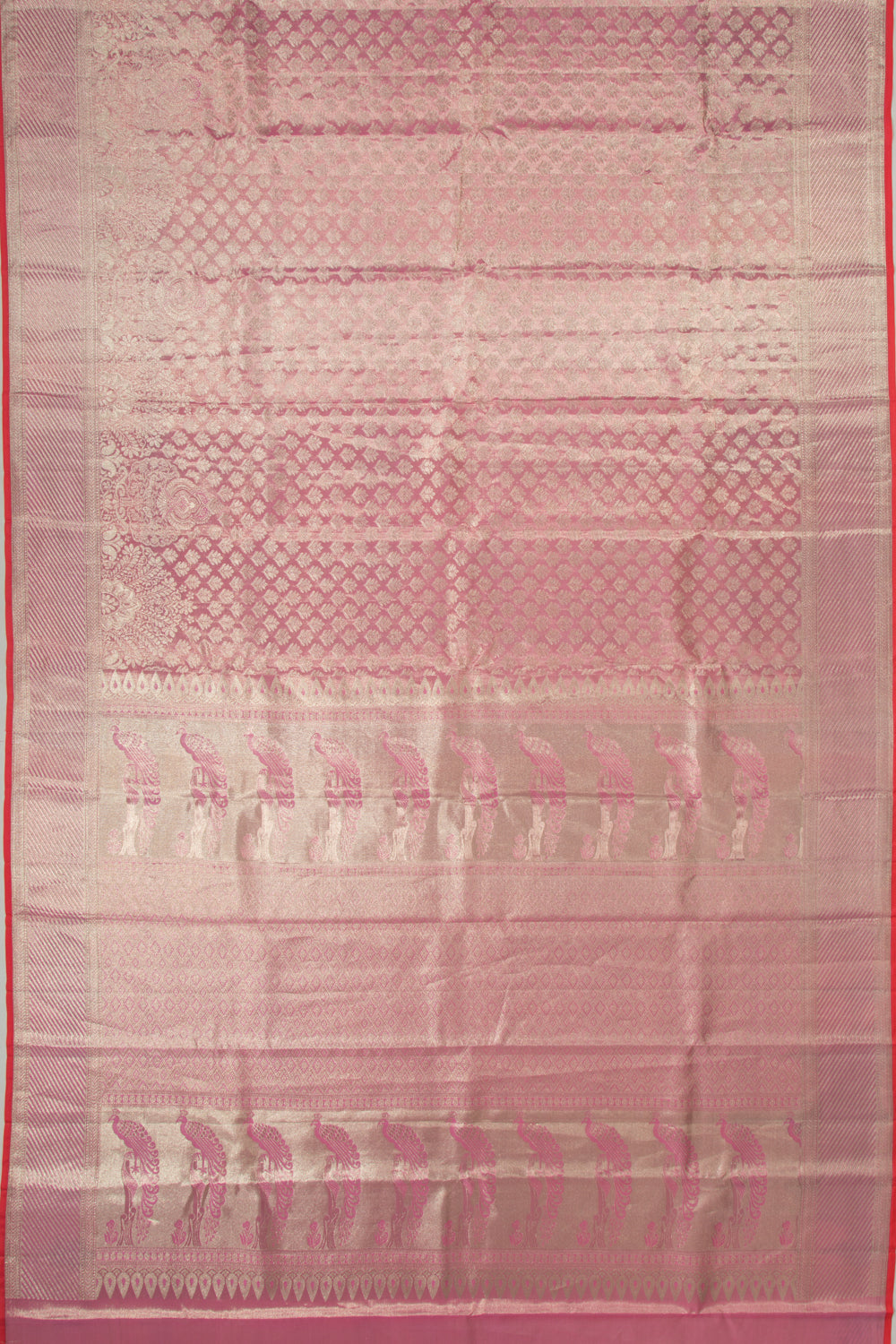 Taranga Kanchi Silk Tissue Brocade Pink Saree