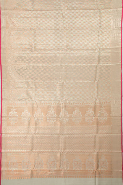 Taranga Kanchi Silk Tissue Brocade Silver Saree