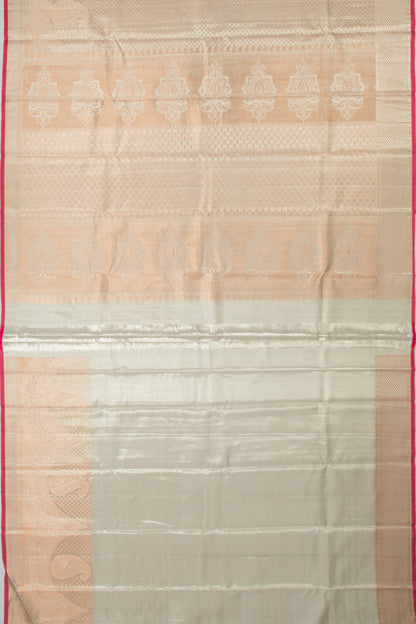 Taranga Kanchi Silk Tissue Brocade Silver Saree