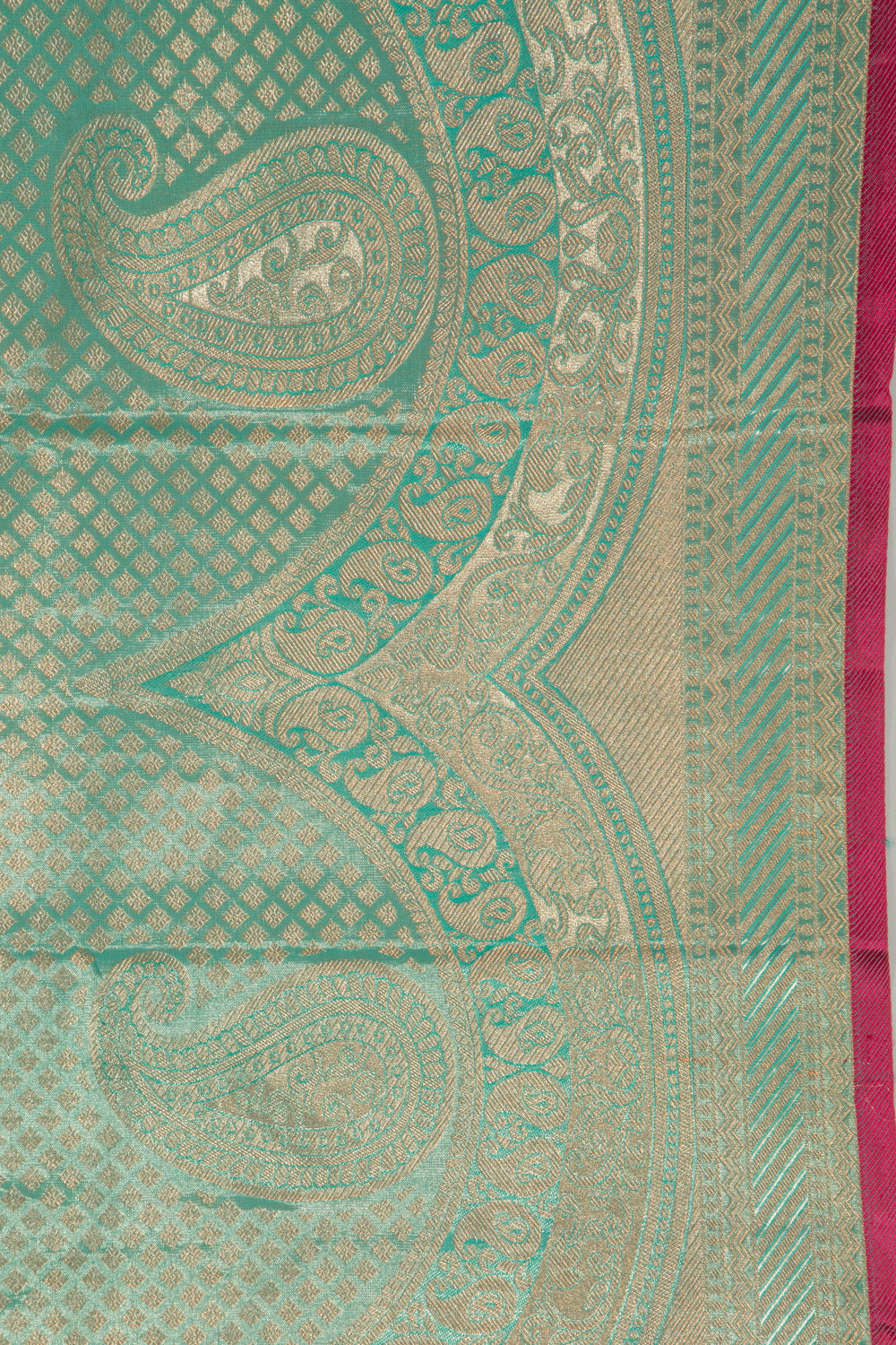 Taranga Kanchi Silk Tissue Brocade Sea Green Saree