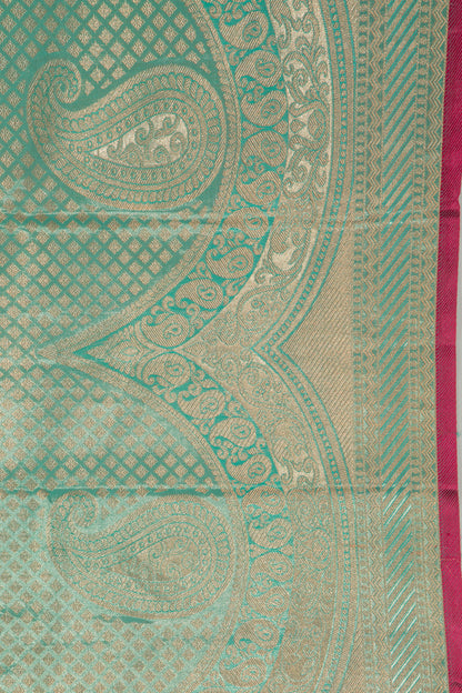 Taranga Kanchi Silk Tissue Brocade Sea Green Saree