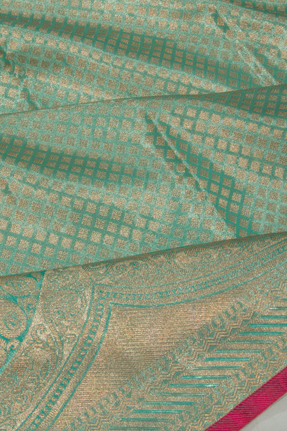 Taranga Kanchi Silk Tissue Brocade Sea Green Saree