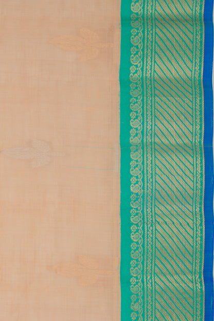 Gadwal Cotton Butta Cream Saree