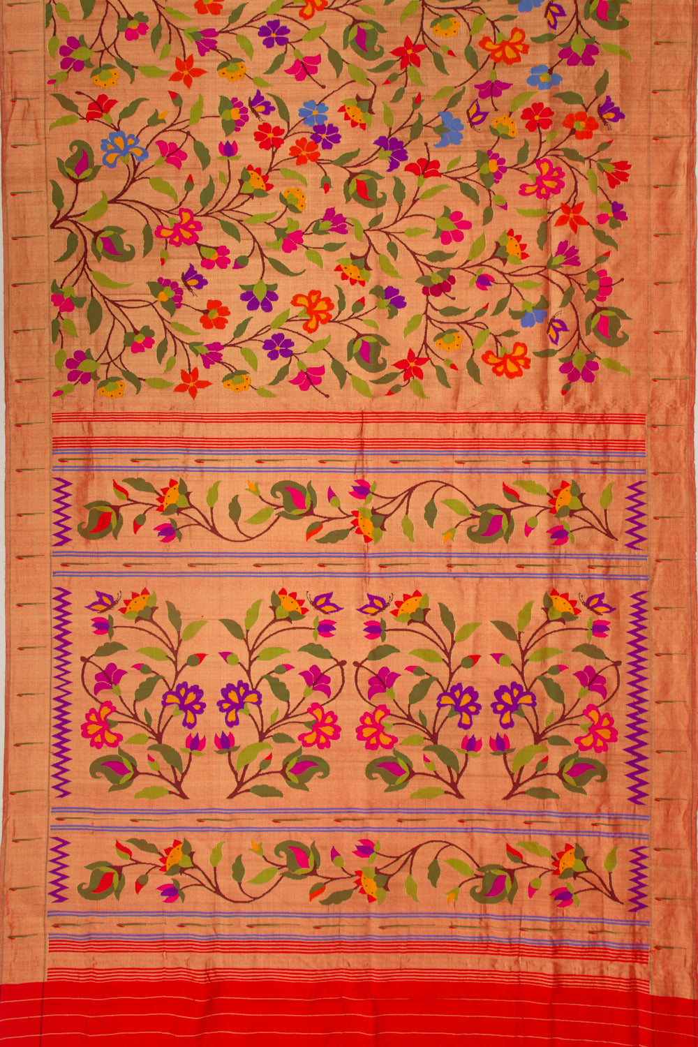 Paithani Silk Tissue All Over Gold Saree