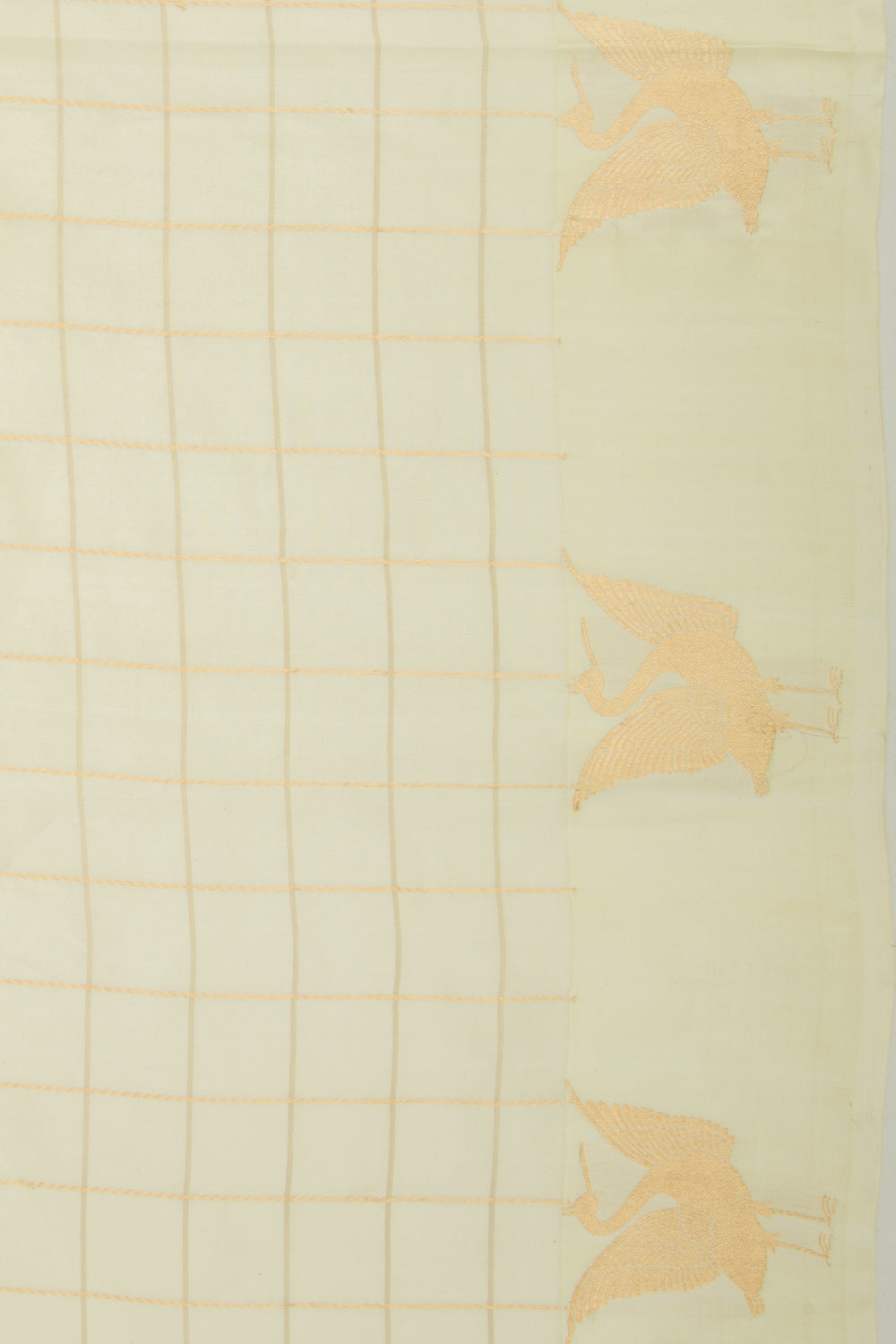 Banarasi Silk Katan Checks Pastel Green Saree