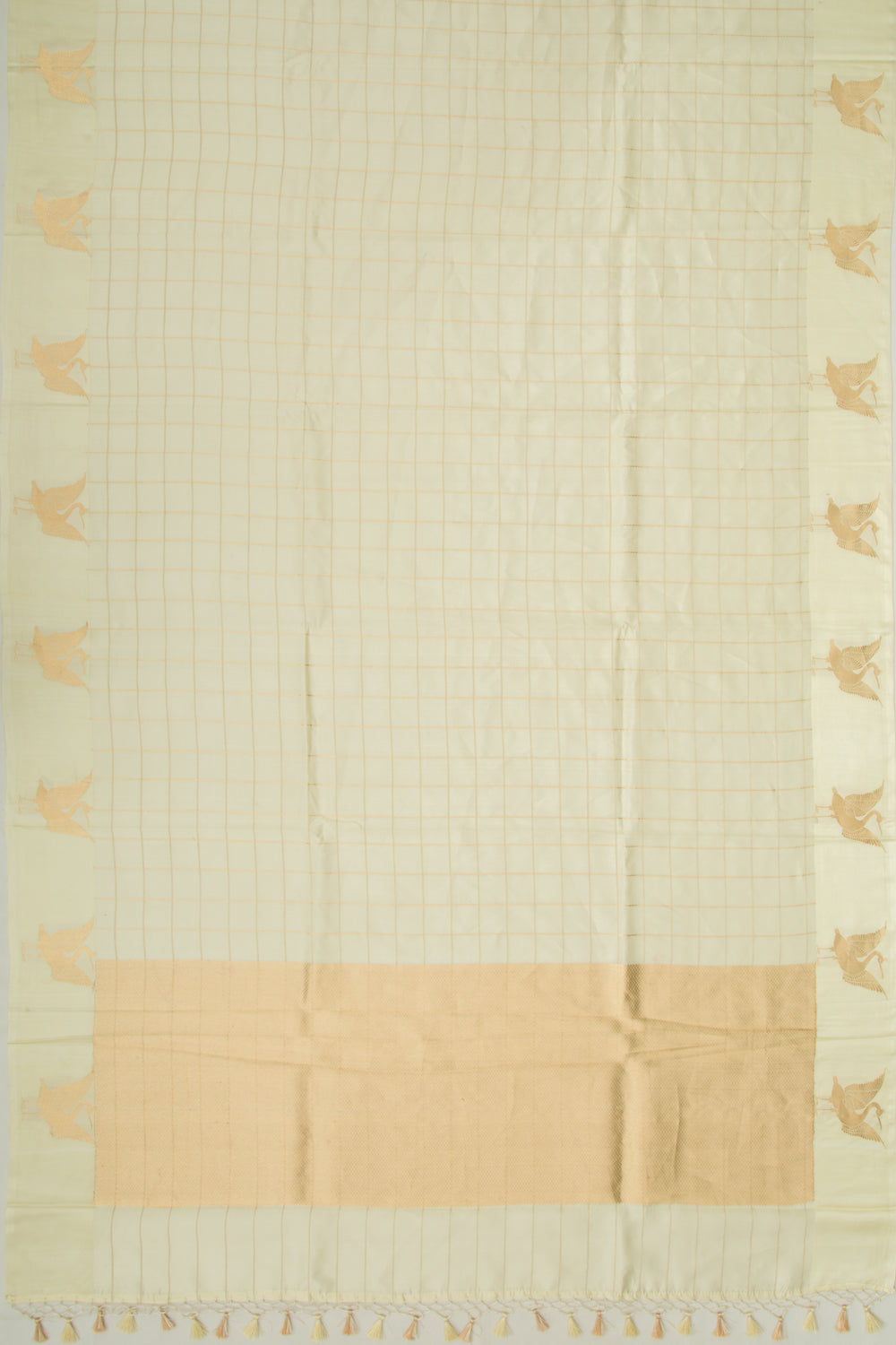 Banarasi Silk Katan Checks Pastel Green Saree