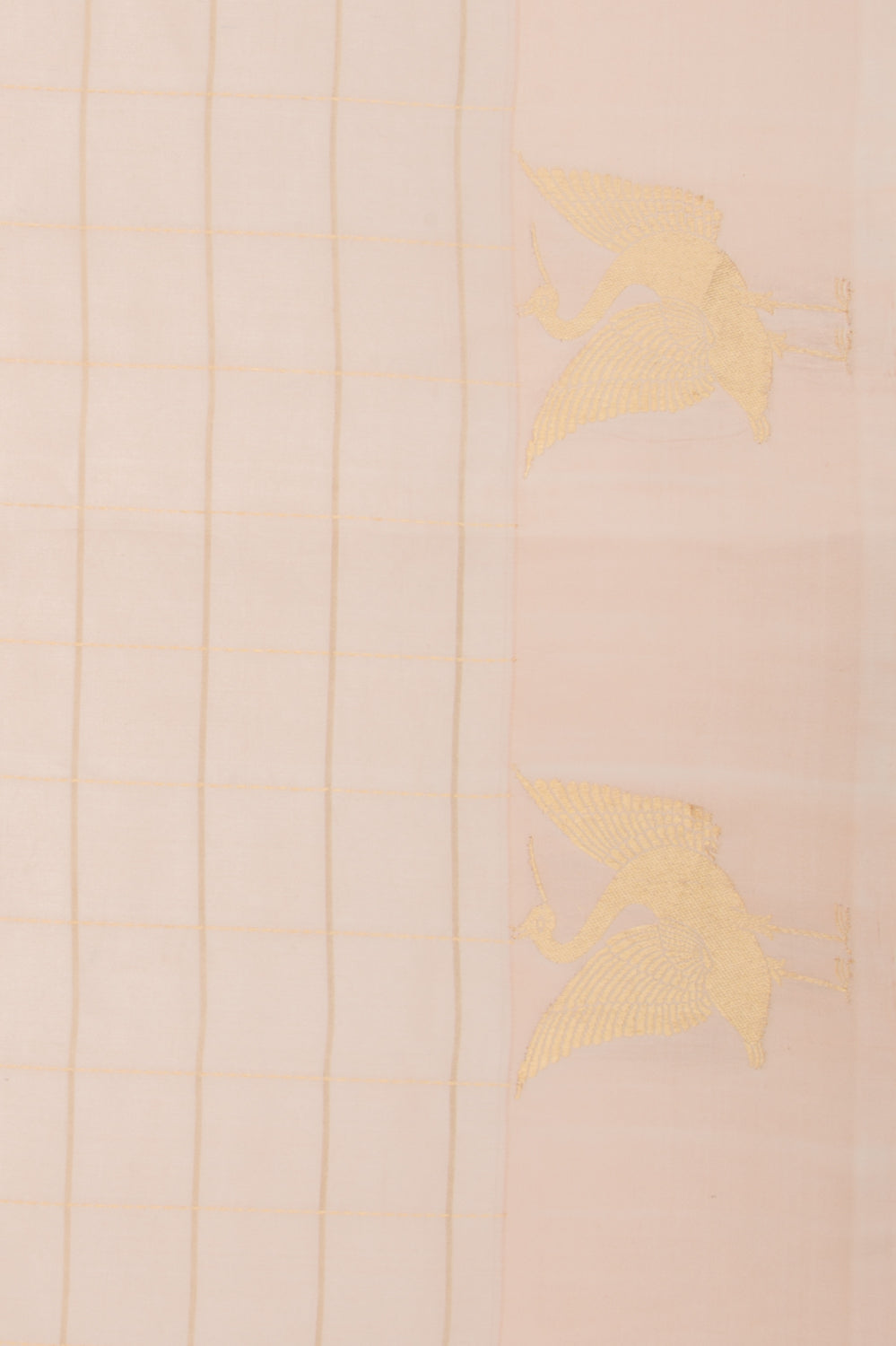 Banarasi Silk Katan Checks Pastel Pink Saree