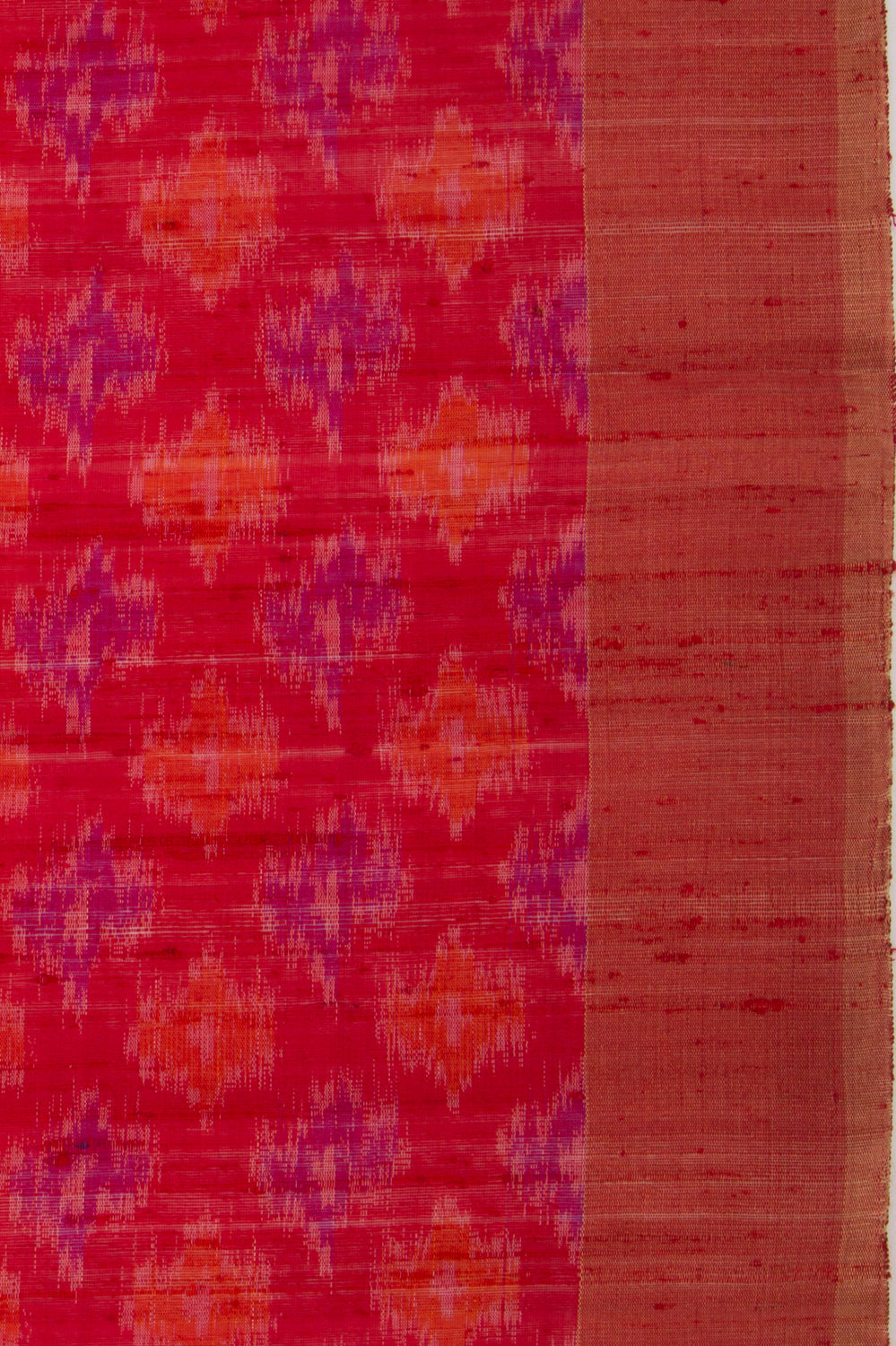 Tussar Ikat Red Saree