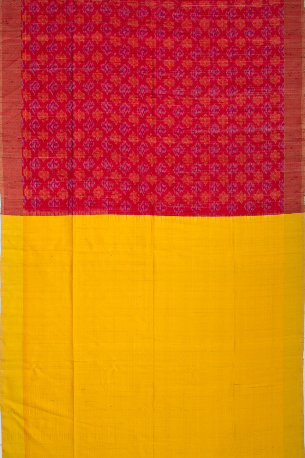 Tussar Ikat Red Saree