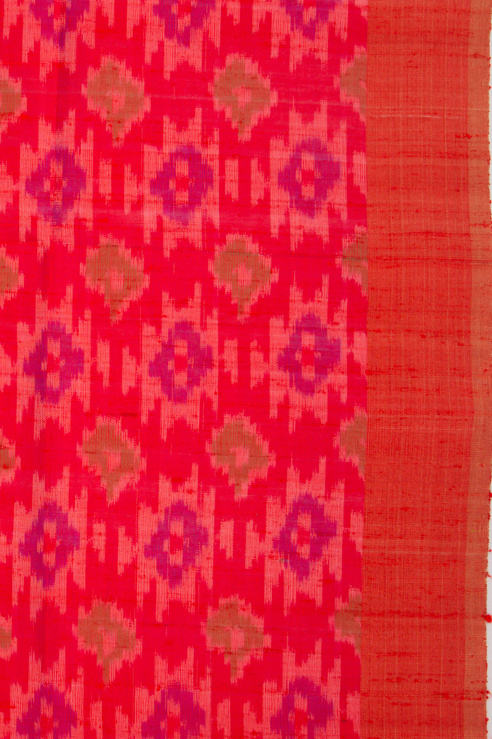 Tussar Ikat Red Saree
