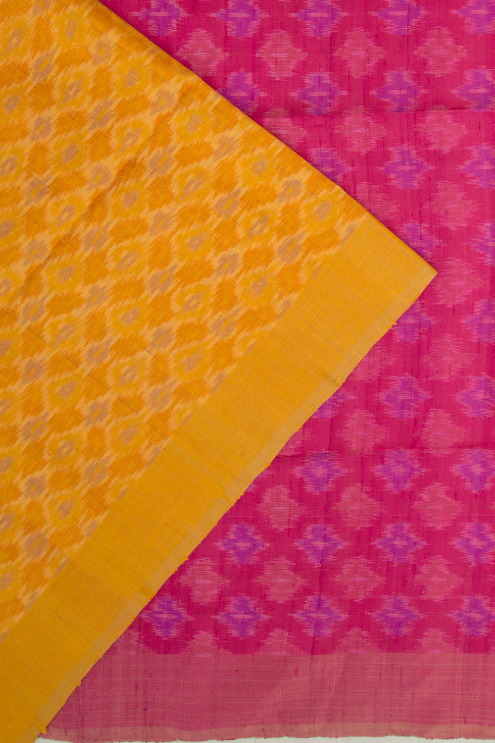 Tussar Ikat Mustard Yellow Saree