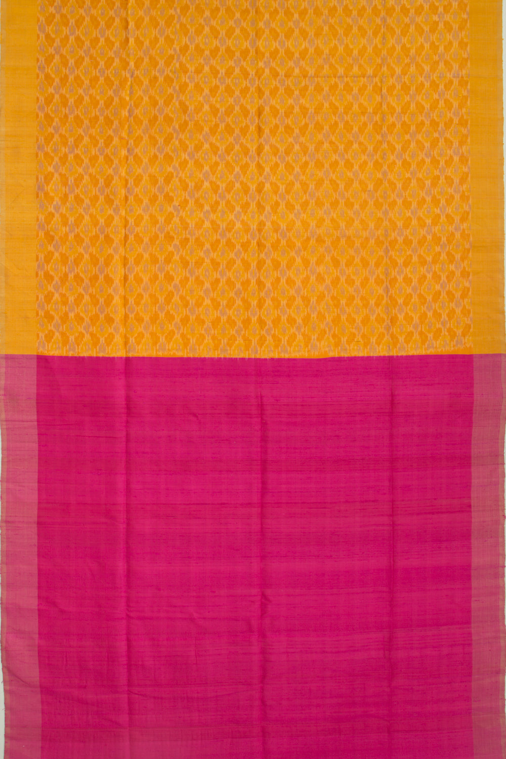Tussar Ikat Mustard Yellow Saree