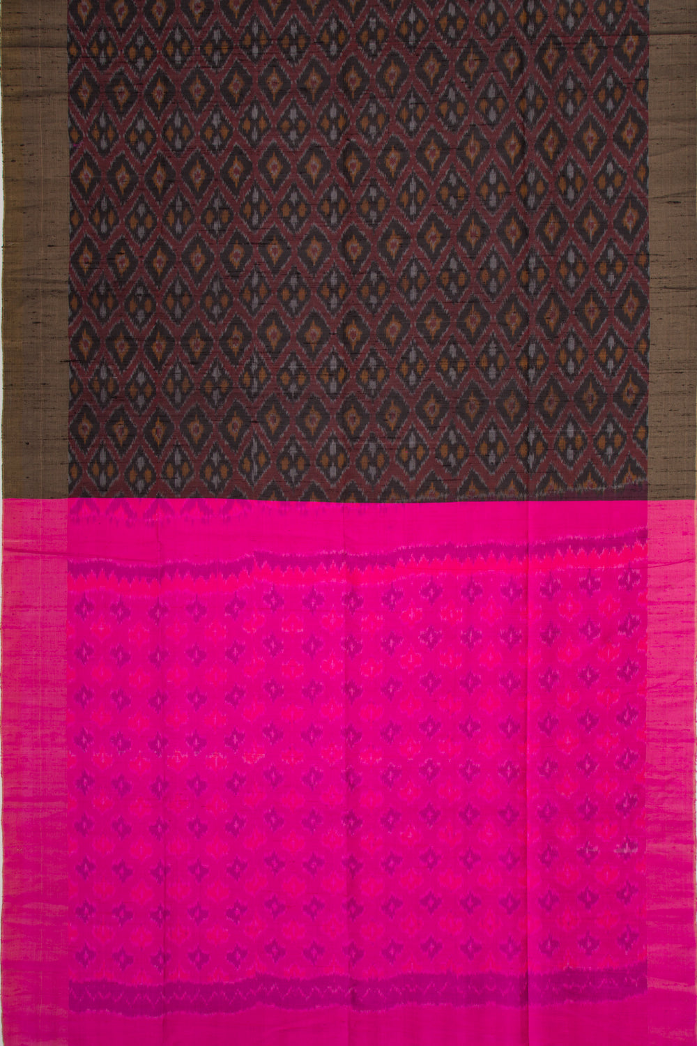 Tussar Ikat Maroon Saree