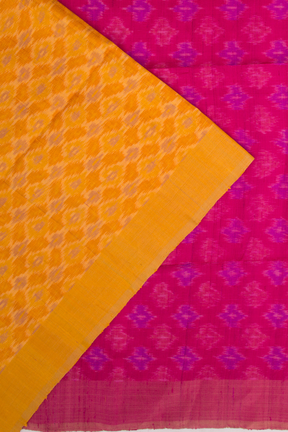 Tussar Ikat Mustard Yellow Saree