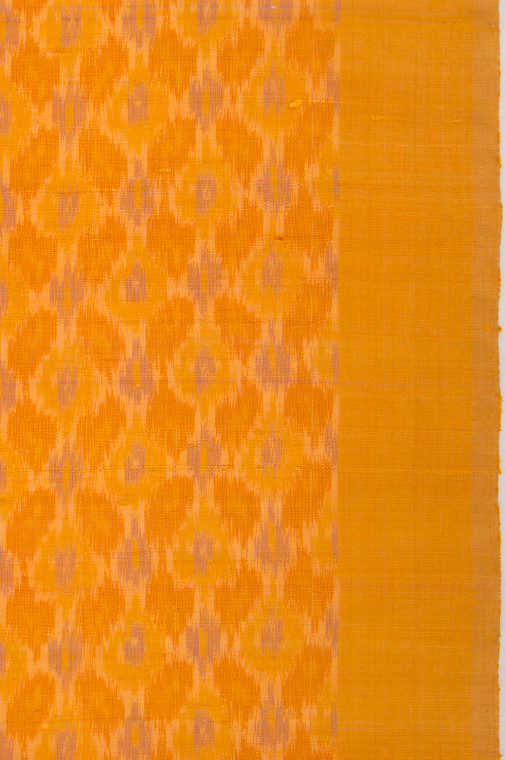 Tussar Ikat Mustard Yellow Saree
