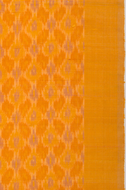 Tussar Ikat Mustard Yellow Saree