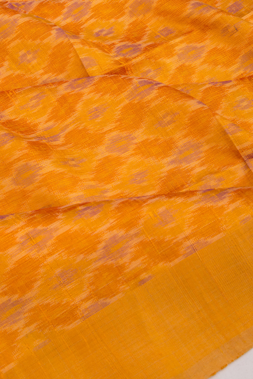 Tussar Ikat Mustard Yellow Saree