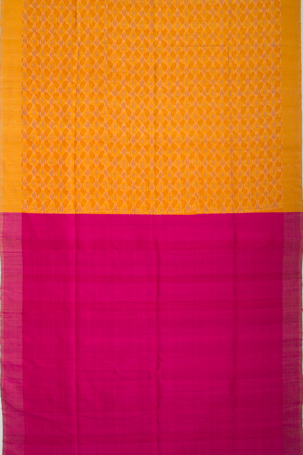 Tussar Ikat Mustard Yellow Saree