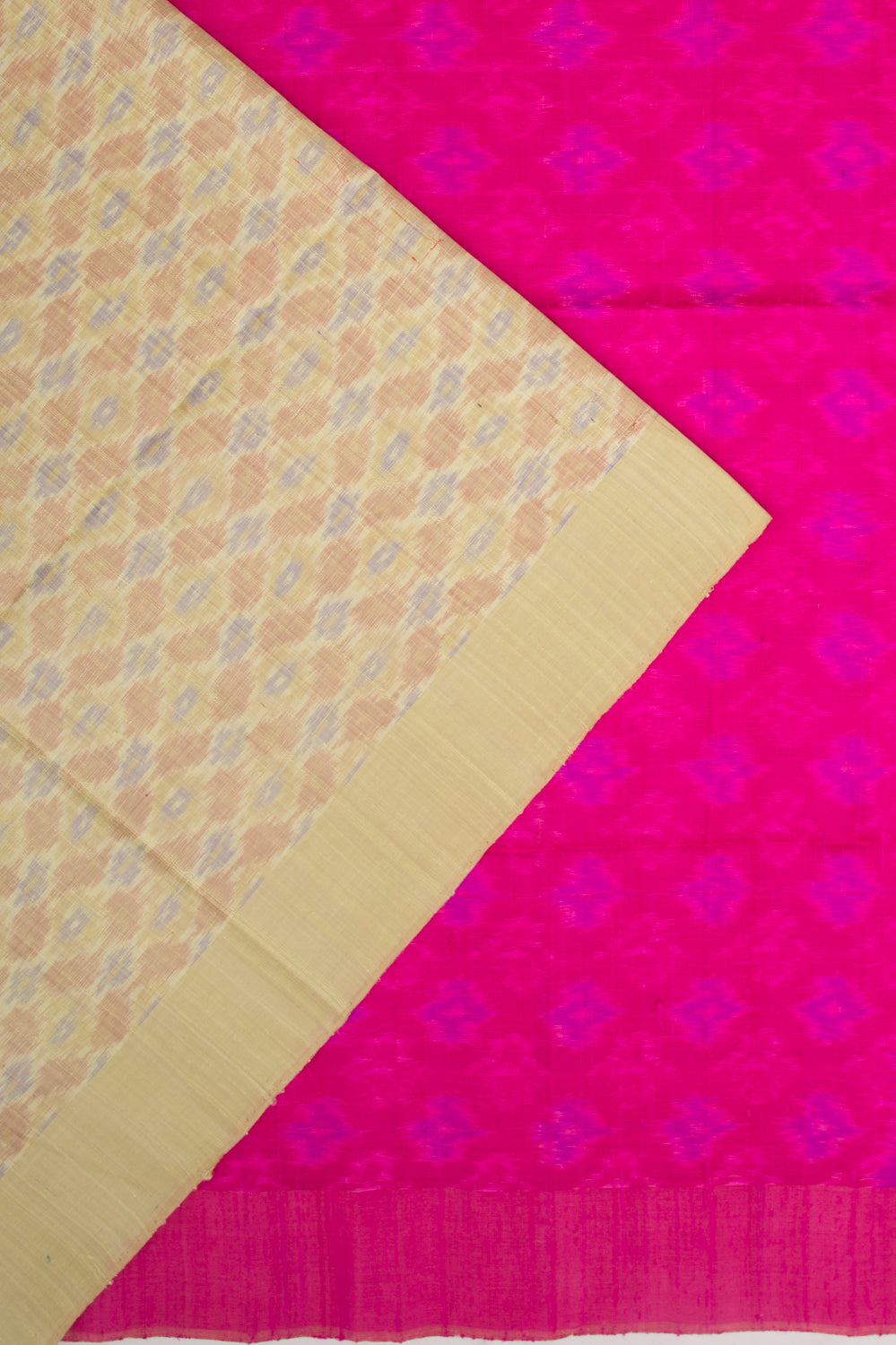 Tussar Ikat Cream Saree