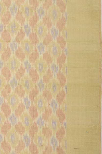 Tussar Ikat Cream Saree