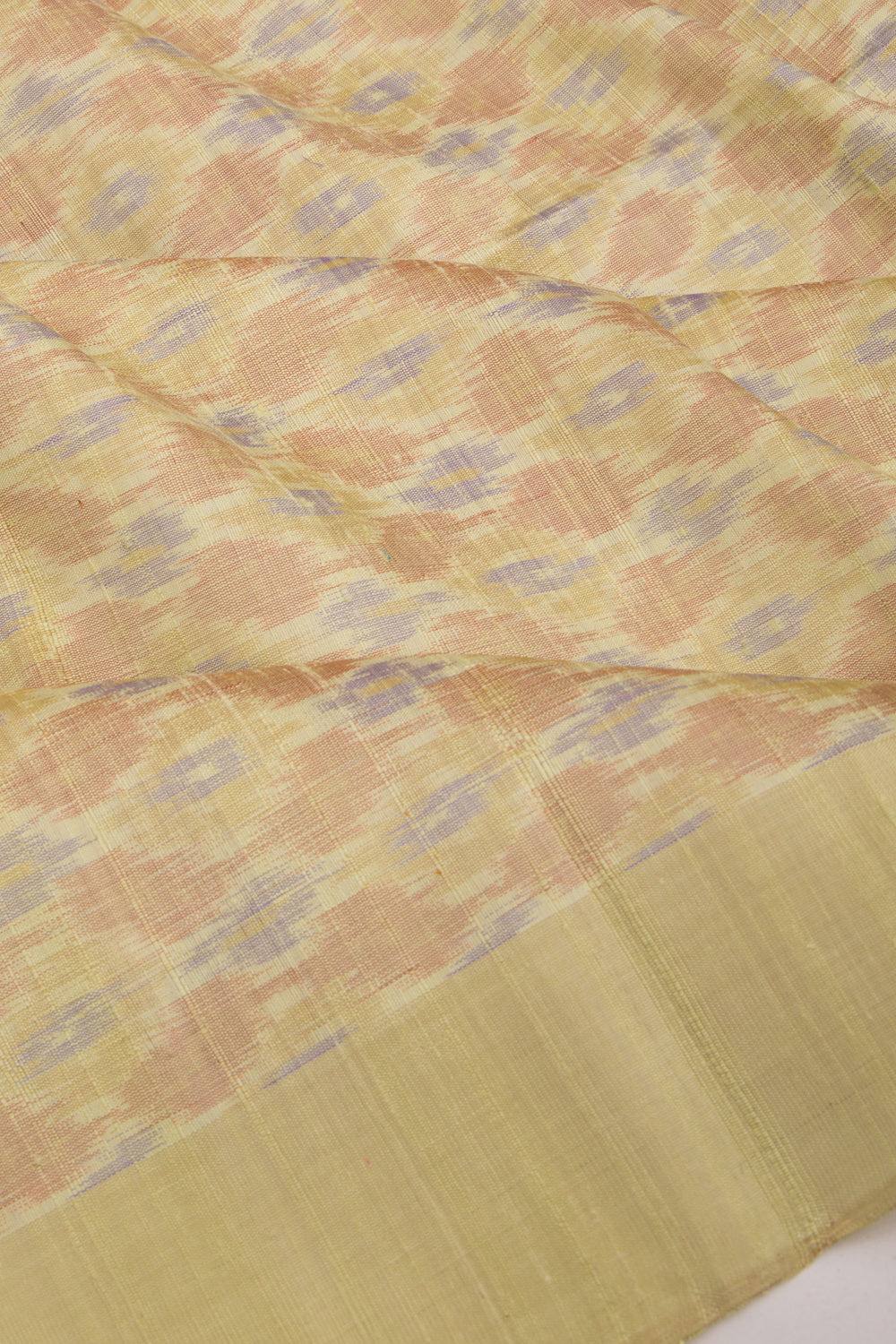 Tussar Ikat Cream Saree