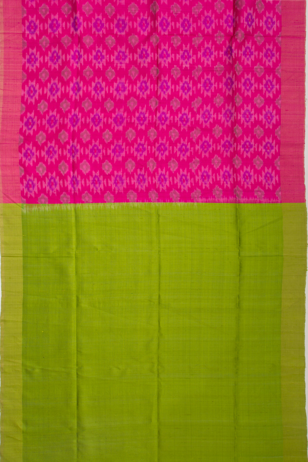 Tussar Ikat Pink Saree
