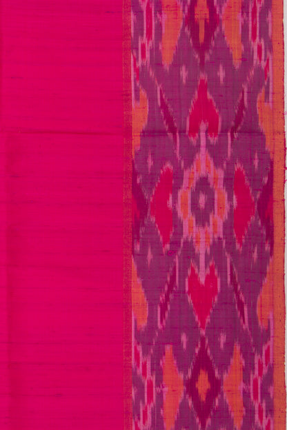 Tussar Plain Pink Saree
