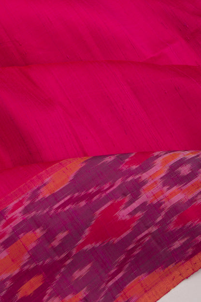 Tussar Plain Pink Saree