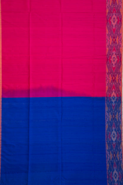 Tussar Plain Pink Saree