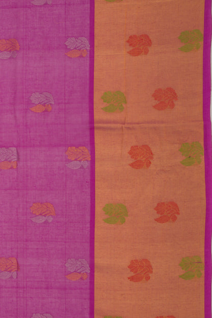 Mangalgiri Cotton Butta Purple Saree