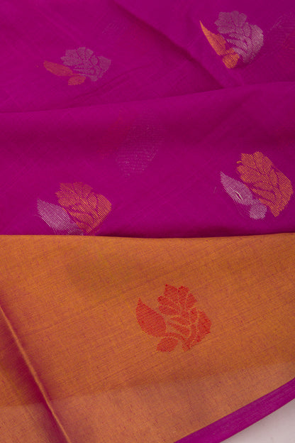 Mangalgiri Cotton Butta Purple Saree