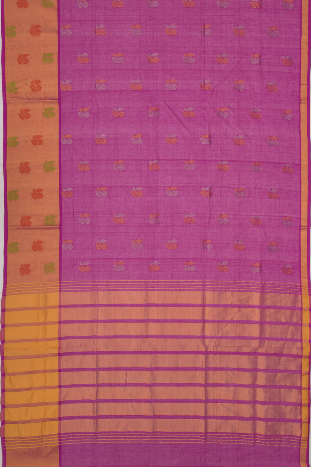 Mangalgiri Cotton Butta Purple Saree