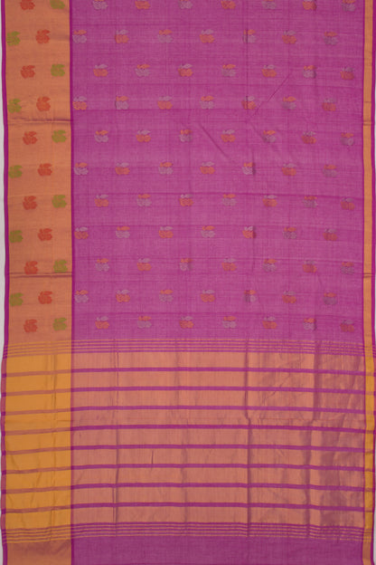 Mangalgiri Cotton Butta Purple Saree