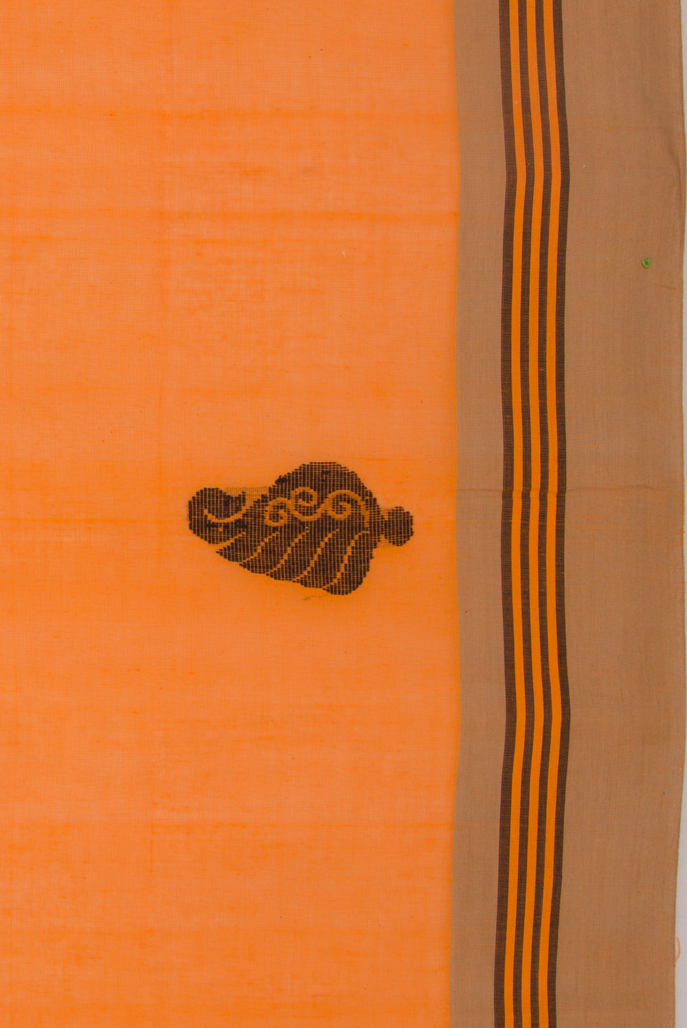Mangalgiri Cotton Butta Orange Saree