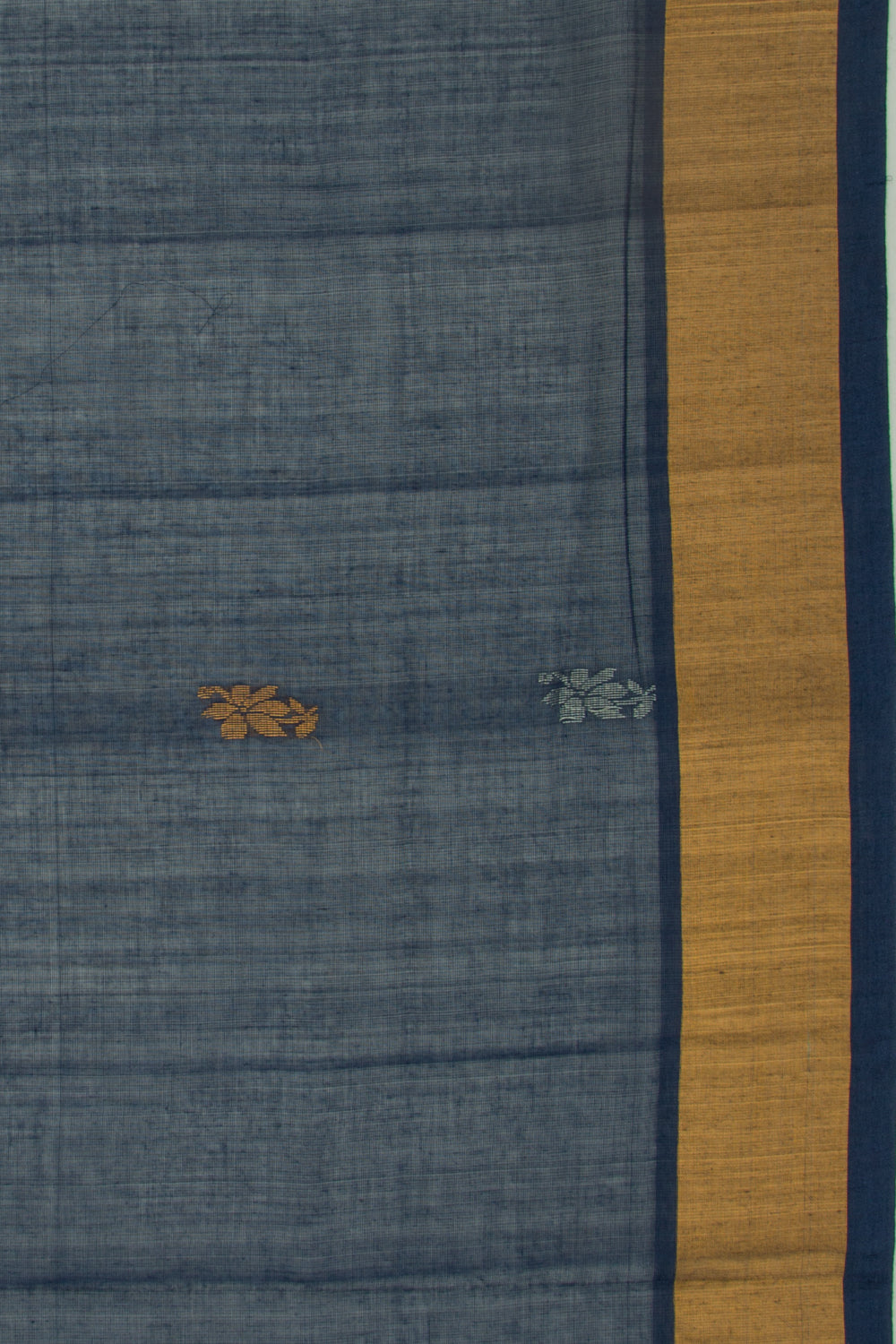 Mangalgiri Cotton Butta Dark Blue Saree