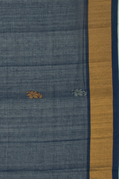 Mangalgiri Cotton Butta Dark Blue Saree