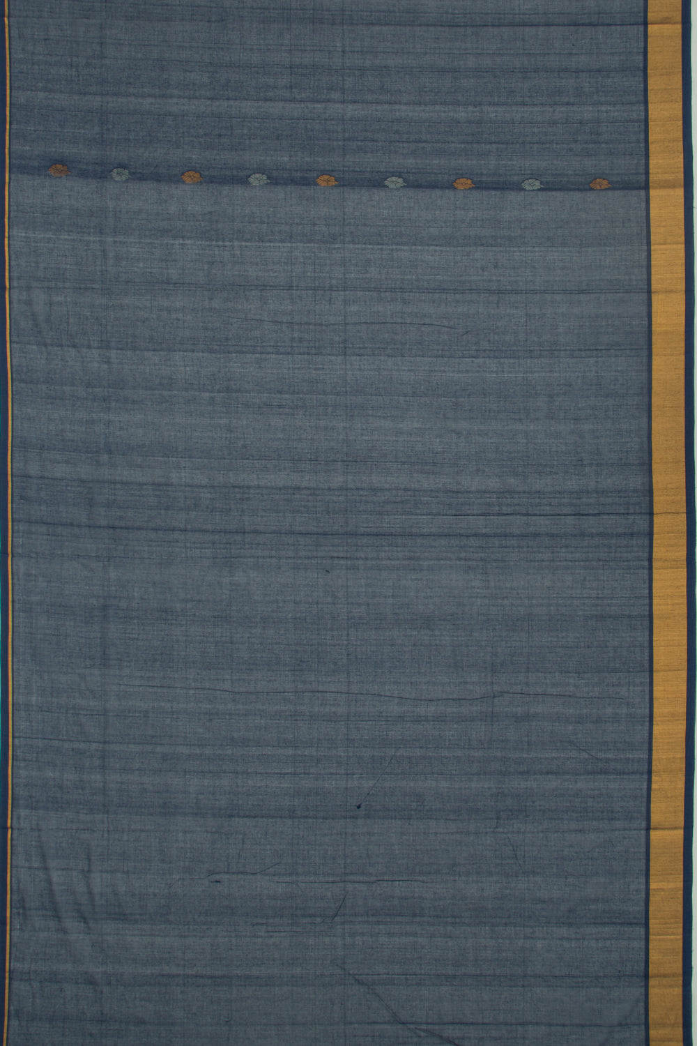 Mangalgiri Cotton Butta Dark Blue Saree