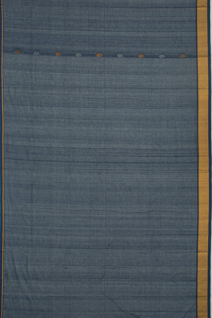 Mangalgiri Cotton Butta Dark Blue Saree