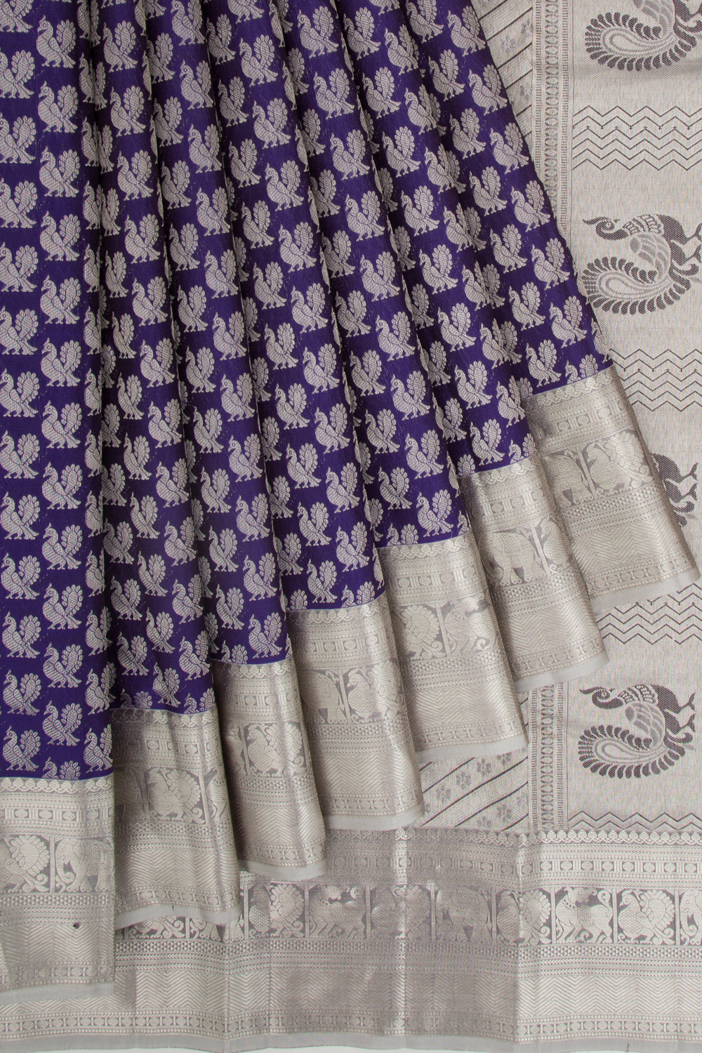 Taranga Kanchi Silk Butta Royal Blue Saree