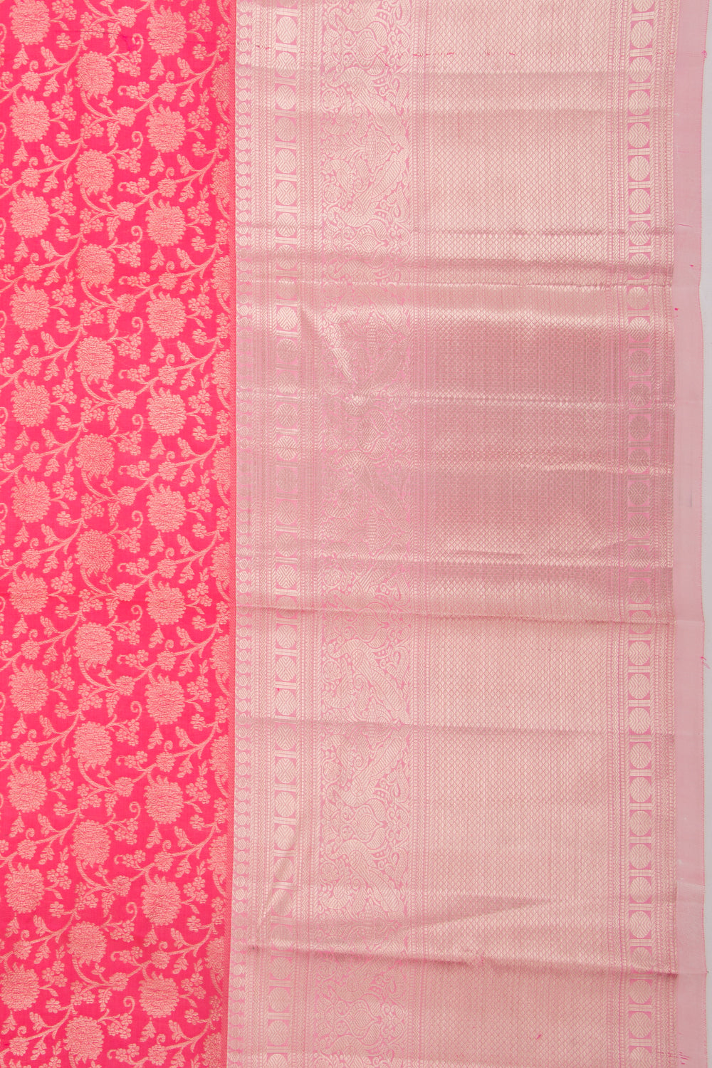 Taranga Kanchi Silk Jaal Pink Saree
