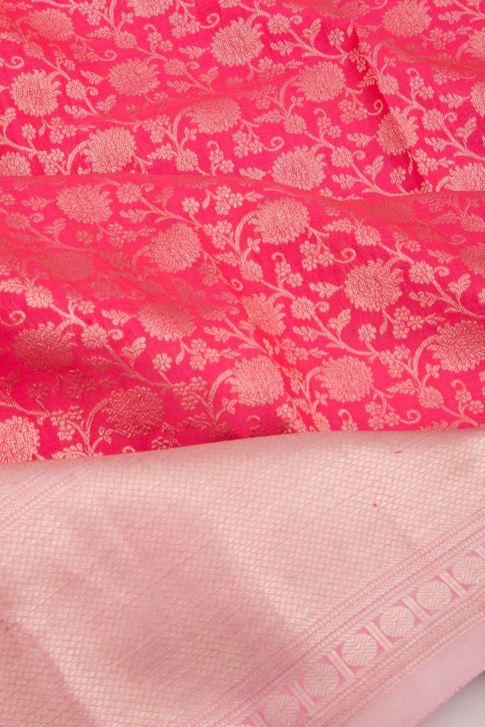 Taranga Kanchi Silk Jaal Pink Saree